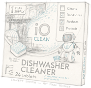 iO CLEAN Dishwasher Cleaner outer box for PAP 21 paper recycling