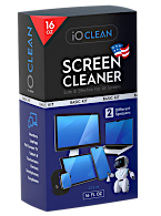 iO CLEAN Screen Cleaner Kit outer box for PAP 21 paper recycling